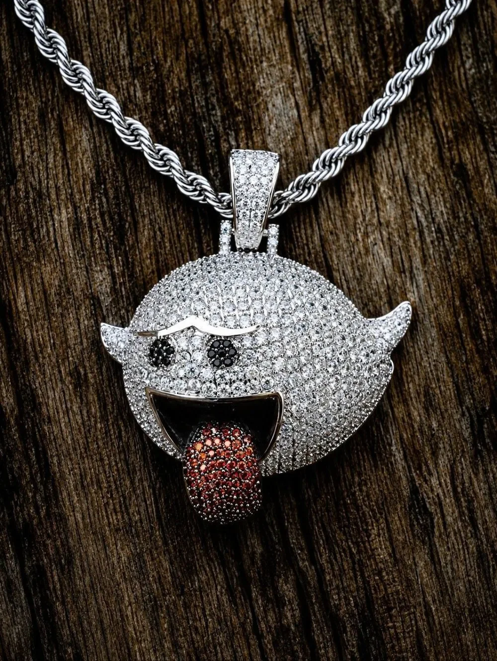 Mario Ghost Pendant with Rope Necklace